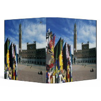 Europe, Italy, Tuscany, Siena. Piazza del 3 Ring Binders