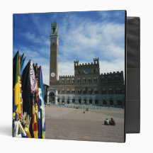 Europe, Italy, Tuscany, Siena. Piazza del 3 Ring Binders
