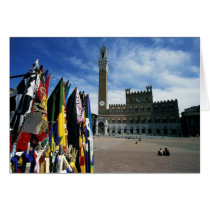 Europe, Italy, Tuscany, Siena. Piazza del Cards