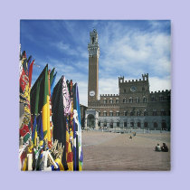 Europe, Italy, Tuscany, Siena. Piazza del magnets