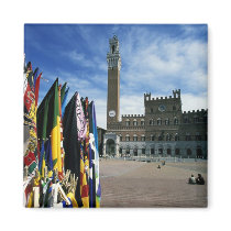 Europe, Italy, Tuscany, Siena. Piazza del Refrigerator Magnet