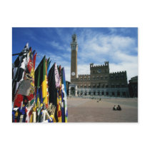 Europe, Italy, Tuscany, Siena. Piazza del Postcards