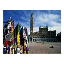 Europe, Italy, Tuscany, Siena. Piazza del Postcards