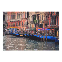 Europe, Italy, Venice, gondolas in canal Photograph