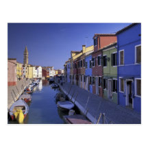 Europe, Italy, Venice, Murano Island, Colourful Postcard