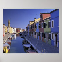 Europe, Italy, Venice, Murano Island, Colourful Print