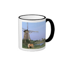 Europe, Netherlands, Zuid Holland, Kinderdijk. 2 Coffee Mugs