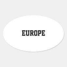 Europe oval stickers