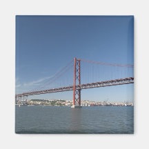 Europe, Portugal, Lisbon aka Lisboa). Ponte Refrigerator Magnet