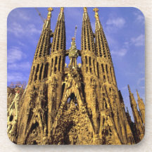 Europe, Spain, Barcelona, Sagrada Familia Beverage Coasters