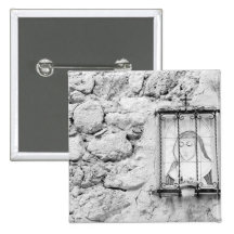 Europe, Spain, Mallorca. The Holy Wall, Pinback Buttons