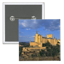 Europe, Spain, Segovia. The Alcazar, a World Pinback Button