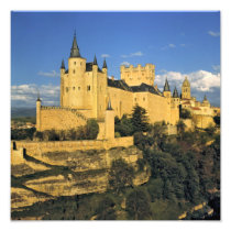 Europe, Spain, Segovia. The imposing Alcazar,