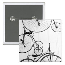 Europe, Switzerland, Lucerne. Bicycle display, Button