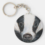 European Badger Keychain
