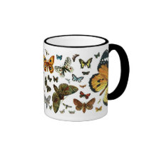 European Butterfly Collage Coffee Mugs