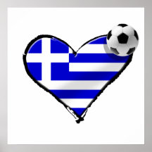 European Cup 2012 - Greece Soccer Football flag Print