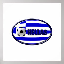 European Cup 2012 - Greece Soccer Football flag Poster