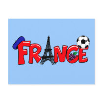 European cup - Euro 2012 French Fans France ball Postcards