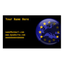 European Globe, Your Name Here, Business Cards