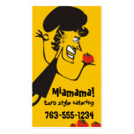 European retro tomato chef catering business cards business cards