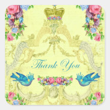 European Royalty Thank You Sticker/Seal