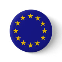 European Union Flag Pinback Button