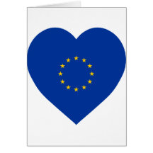 European Union Flag Heart Greeting Card