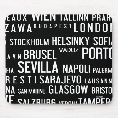Europian cities mouse pad by shikulka