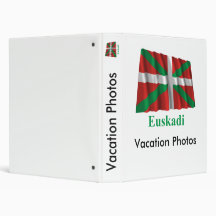 Euskadi (País Vasco) waving flag with name Vinyl Binders