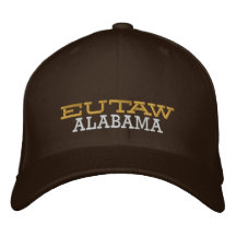 EUTAW, ALABAMA HAT EMBROIDERED BASEBALL CAPS