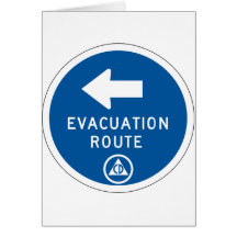 Evacuation Street Sign Cards