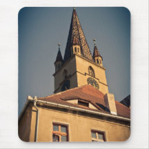 Evangelic church tower, Sibiu Mouse Pad