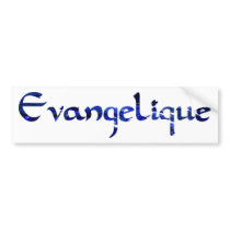 Evangélique bleu bumper stickers