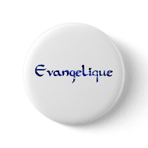 Evangélique bleu pinback buttons