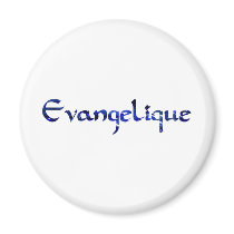 Evangélique bleu fridge magnet