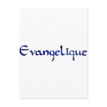 Evangélique bleu post card