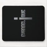 Evangélique métal sur fond carré noir tapis de souris