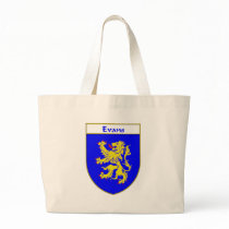 Evans Coat of Arms/Family Crest (Wales) Tote Bags