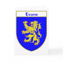 Evans Coat of Arms/Family Crest (Wales) Greeting Cards