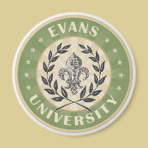 Evans University Military Green magnets