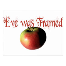 Eve was framed postcard