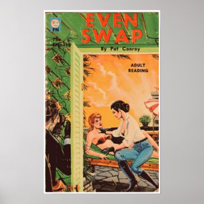 Even Swap - Original 1965 Lesbian Romance Novel Posters by mgmarketing