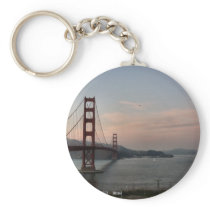 Evening at Golden Gate Bridge keychains