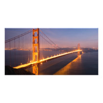 "Evening at Golden Gate Bridge" photo cards