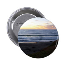 Evening at the beach pinback button