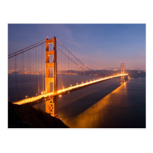Evening at the Golden Gate Bridge Post Card