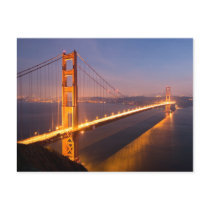 Evening at the Golden Gate Bridge postcard