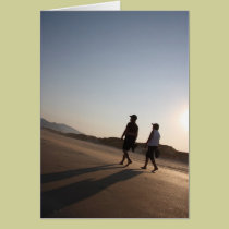 Evening beach stroll cards