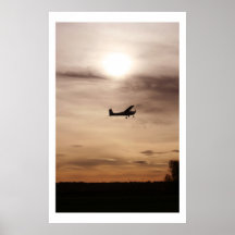 Evening Cessna 182 Posters
